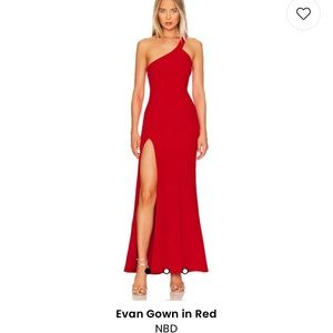 Revolve NBD Evan Prom Dress Red xxs
